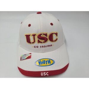 Youth USC Trojans Go Trojans Captivating‎ Headgear Adjustable Hat Cap NCAA White